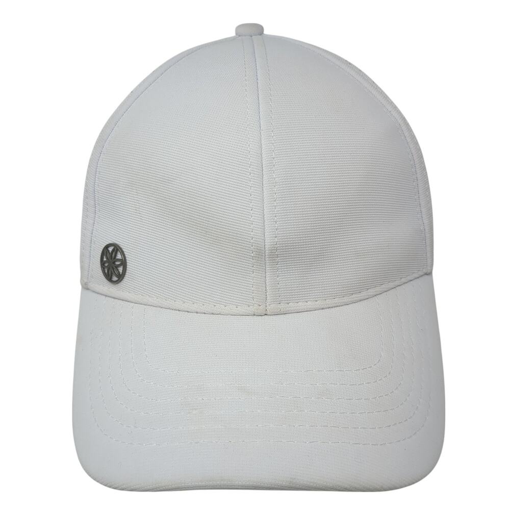 GAIAM Strapback Baseball Cap White One Size Adjustable Breathable 6 Panel